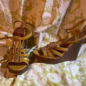 Stylish Tan Wedge Sandals